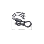 Дата кабель USB 2.0 AM to Lightning + Micro 5P + Type-C 1.2m 66W black Essager (EXCMTL-XJ01) - зменшене зображення 9