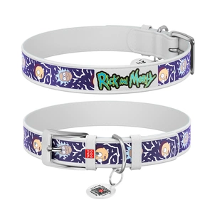 Нашийник для тварин WAUDOG Design з QR паспортом "Рік та Морті 2" Ш 12 мм Д 18-24 см білий (3601-0281-15) зображення 1