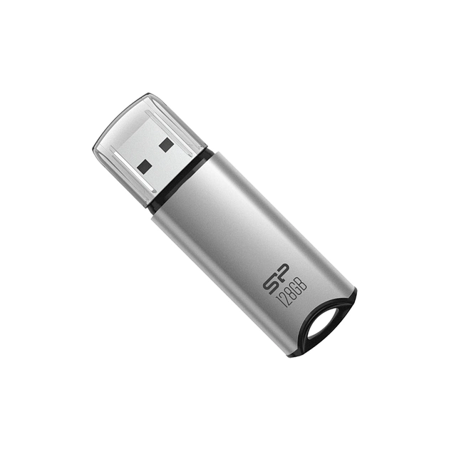 USB флеш накопичувач Silicon Power USB 128G SILICON POWER usb3.2 Marvel M02 Aluminum Silver (SP128GBUF3M02V1S) - зображення 1