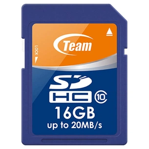 Карта пам'яті Team 16GB SDHC class 10 (TSDHC16GCL1001) зображення 1