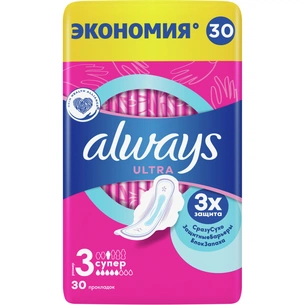 Гігієнічні прокладки Always Ultra Super Plus 30 шт (8001090378255) зображення 1