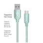Дата кабель USB 2.0 AM to USB-C 2.0m mint ColorWay (CW-CBUC008-MT) - зменшене зображення 3