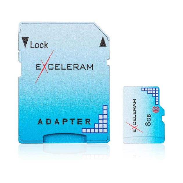 Карта пам'яті eXceleram 8GB microSD class 10 Color series (EMSD0002) - изображение 1