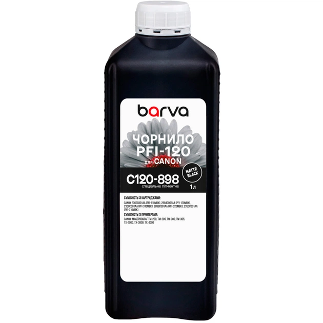 Чорнило Barva Canon PFI-120/710 1л MBK pigmented (C120-898) - зображення 1