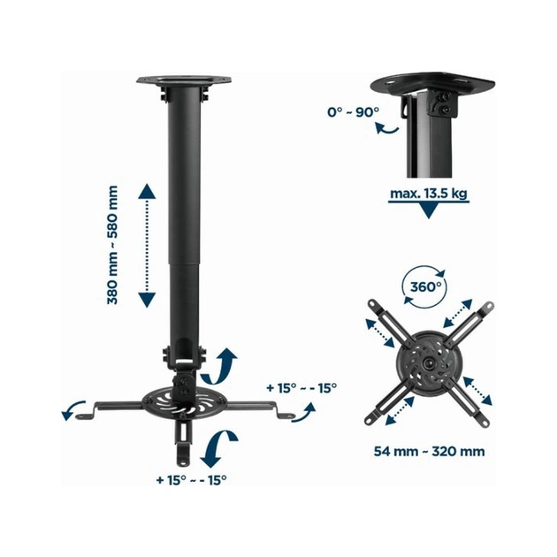 Кронштейн для проектора Gembird CM-B-01 - изображение 10