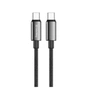 Дата кабель USB-C to USB-C 2.0m 5A 100W zinc alloy braided black ColorWay (CW-CBPDCC099-BK) - уменьшенное изображение 3