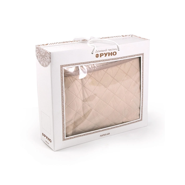 Покривало Руно двостороннє декоративне Velour Beige ромб 220х240 см (330.55_Dark Grey ромб) - picture 10