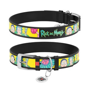 Нашийник для тварин WAUDOG Design з QR паспортом "Рік та Морті 1" Ш 20 мм Д 29-38 см чорний (3604-0280-01) зображення 1