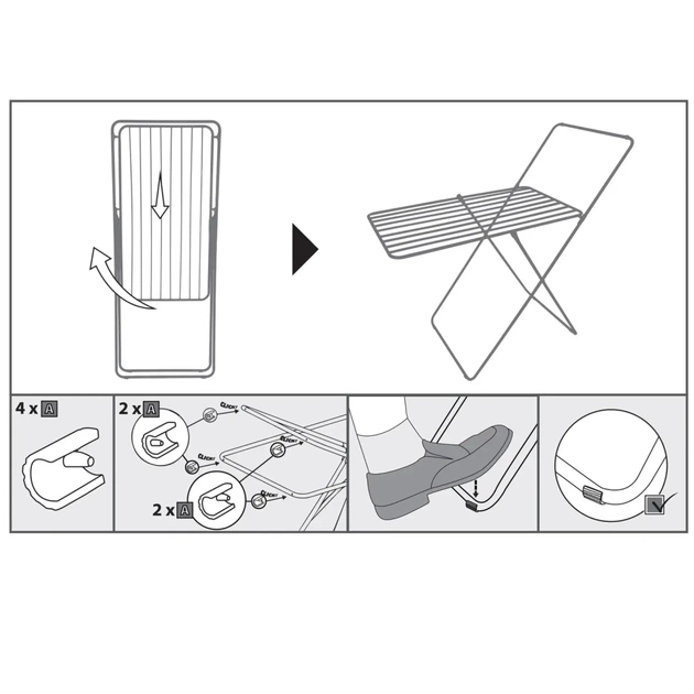 Сушарка для білизни Casa Si City Plus 10m Black Підлогова (CS92287C03E) (DAS302866) - зображення 3