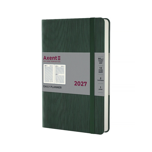 Еженедельник Axent 2027 Partner Lines, 145х210, temno-zelenyy (8815-27-23-A) - изображение 1