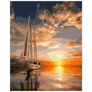 Картина по номерам Strateg Яхта на заході сонця VA-1189 40х50 см (4820220566935) зображення 1