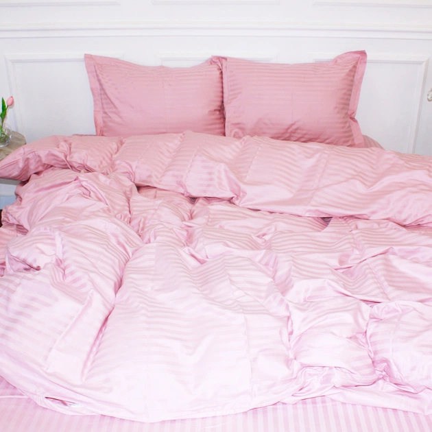 Підковдра MirSon Satin Stripe 30-0007 Pink 200х220 см (2200005250037) - зображення 1