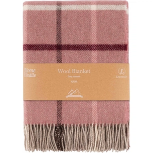 Плед Ardesto Leonardo Alpina 100% вовна, рожевий 140x200 см (ART0701LM) picture 1