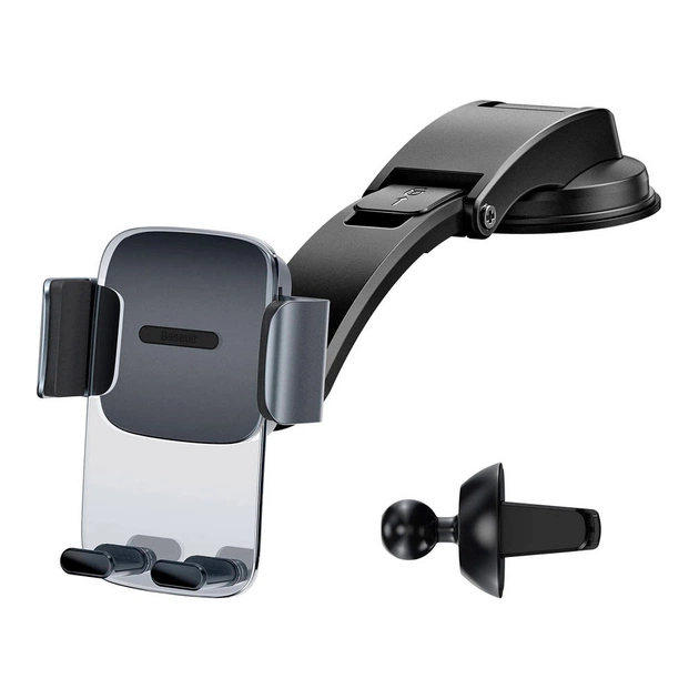 Універсальний автотримач Baseus Easy Control Clamp Car Mount Holder (A Set) Black (SUYK000001) - picture 1