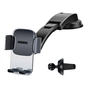 Універсальний автотримач Baseus Easy Control Clamp Car Mount Holder (A Set) Black (SUYK000001) - зменшене зображення 1
