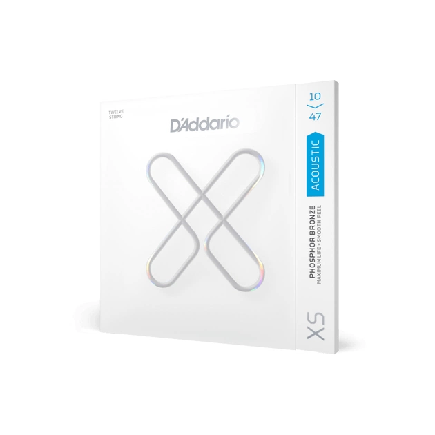 Струни для гітари D'Addario XS Phosphor Bronze Extra Light 12-String (10-47) (XSAPB1047-12) - picture 2