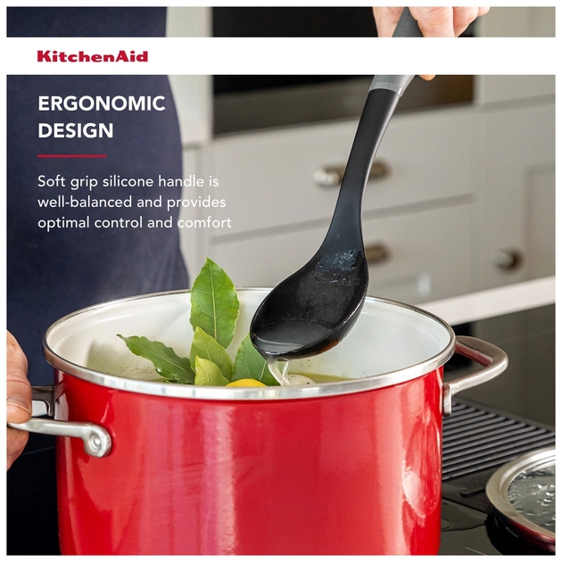 Ложка кухарська KitchenAid Coreline для сервіровки, 34 см, сіра (KAS003OHCGG) - picture 6