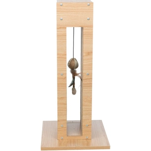 Дряпка (кігтеточка) для котів Trixie з іграшкою на мотузці 62 см світло-коричнева (4011905480220) зображення 1