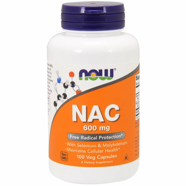 Амінокислота Now Foods NAC (N-Ацетил-L-Цистеин) 600мг, 100 гелевих капсул (NOW-00085) - зображення 1