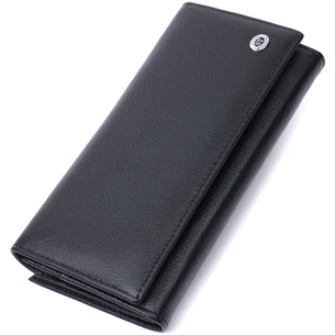 Гаманець ST Leather З кишенею для монет з натуральної шкіри Чорний (22691) зображення 1