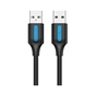 Дата кабель USB 2.0 AM/AM 1.0m black Vention (COJBF) - зменшене зображення 2