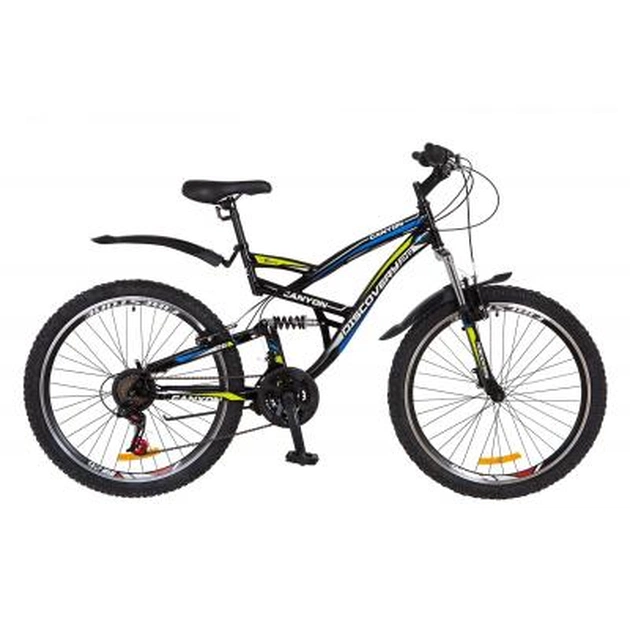 Велосипед Discovery 26" CANYON 2018 AM2 14G Vbr рама-19" St чорно-синьо-зелений (OPS-DIS-26-126) - изображение 1