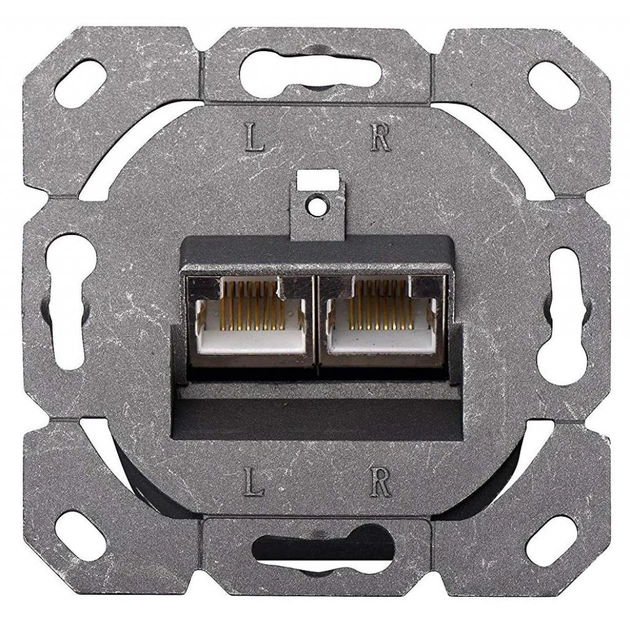 Комп'ютерна розетка Digitus 2xRJ45 STP, cat. 6, для відкритої проводки (DN-9006-N) - picture 6