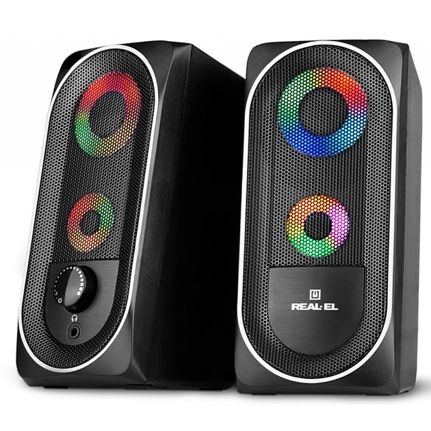 Акустична система REAL-EL S-110 USB Black (EL121100009) - зображення 1