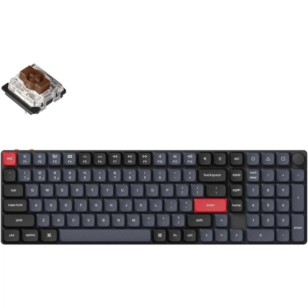 Клавіатура Keychron K17 PRO Gateron MX 2.0 Brown QMK Hot-swap Wireless/Bluetooth/USB-А UA Black (K17P-H3-UA) - зображення 1