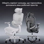 Крісло офісне Sihoo Doro C300 Lite V2 White з підставкою для ніг (C300-LITE-V2-B102-JT) - зменшене зображення 15