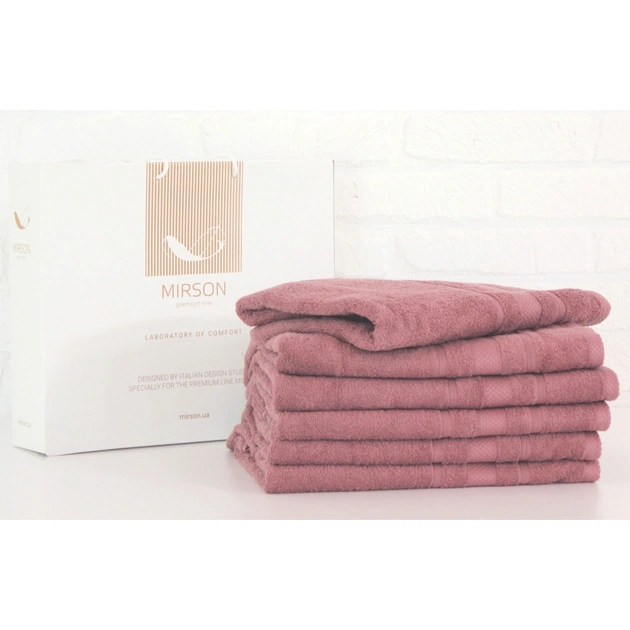Рушник MirSon набір банних 5083 Elite SoftNess Violet 70х140 6 шт (2200003524239) - изображение 1