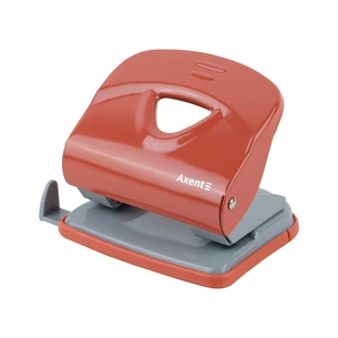 Діркопробивач Axent Exakt-2 металевий, 30арк, Earth colors кораловий (3930-28-A) зображення 1