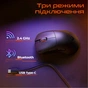 Мышка Meetion MT-GW13-A Wireless/Bluetooth/USB Black (MT-GW13-A) - уменьшенное изображение 3