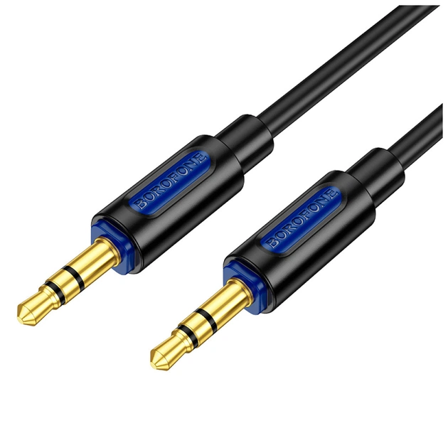 Кабель мультимедійний 3.5mm M to 3.5mm M 1.0m silicone black BOROFONE (6941991114373) - picture 3