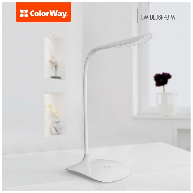 Настільна лампа ColorWay LED Portable & Flexible з вбудованим акумулятором 500mAh (CW-DL06FPB-W) - picture 6