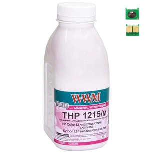 Тонер WWM HP CLJ CP1215/CP1515/CM1312 40г Magenta + chip (TC1215M) зображення 1