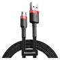 Дата кабель USB 2.0 AM to Micro 5P 3.0m 2A Red-Black Baseus (CAMKLF-H91) - зменшене зображення 1