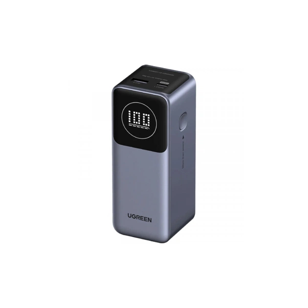 Батарея універсальна Ugreen 12000mAh 100W PD, QC, USB-A, USB-С in/out Grey (PB724) (35526B) - зображення 1