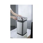 Контейнер для сміття JAH квадратний без кришки з вн. відром срібний металік 8 л (6332) - уменьшенное изображение 7