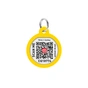Адресник для тварин WAUDOG Smart ID з QR паспортом "Смайли на блакитному", коло 25 мм (225-0182) - уменьшенное изображение 3
