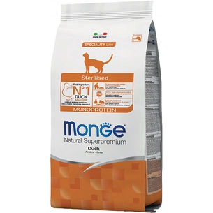 Сухий корм для кішок Monge Cat Sterilised з качкою 10 кг (8009470056182) зображення 1