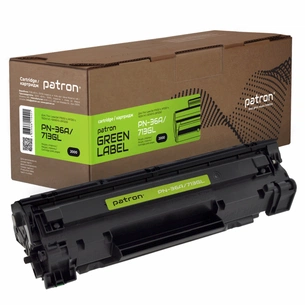 Картридж Patron HP LJ CB436A/CANON 713 GREEN Label (PN-36A/713GL) зображення 1