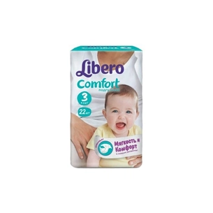 Підгузки Libero Comfort 3 (4-9 кг), 22 шт (7322540556421) зображення 1