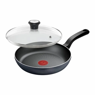 Сковорода Tefal So'' Light 24 см, алюміній, бакеліт, скло, чорний (H0560442_SET) зображення 1