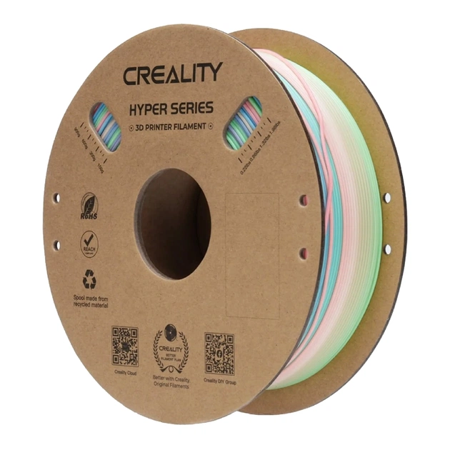 Пластик для 3D-принтера Creality PLA Hyper 1кг, 1.75мм, rainbow long, wild flower (3301010426) - зображення 1