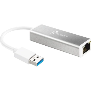 Перехідник USB 3.0 AM to RJ45 Ethernet 1000Mbps black J5create (JUE130-N) зображення 1