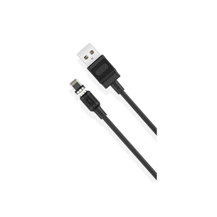 Дата кабель USB 2.0 AM to Lightning 1.0m 2.1A magnetic pvc black XO (NB187-L-1-BK) зображення 1
