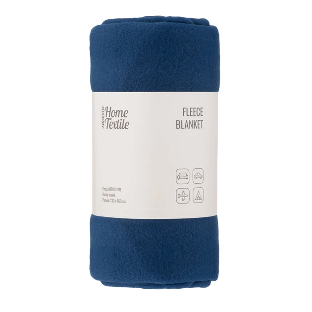 Плед Ardesto Flannel 100% поліестер, синій 160х200 см (ART0211SB) - изображение 1