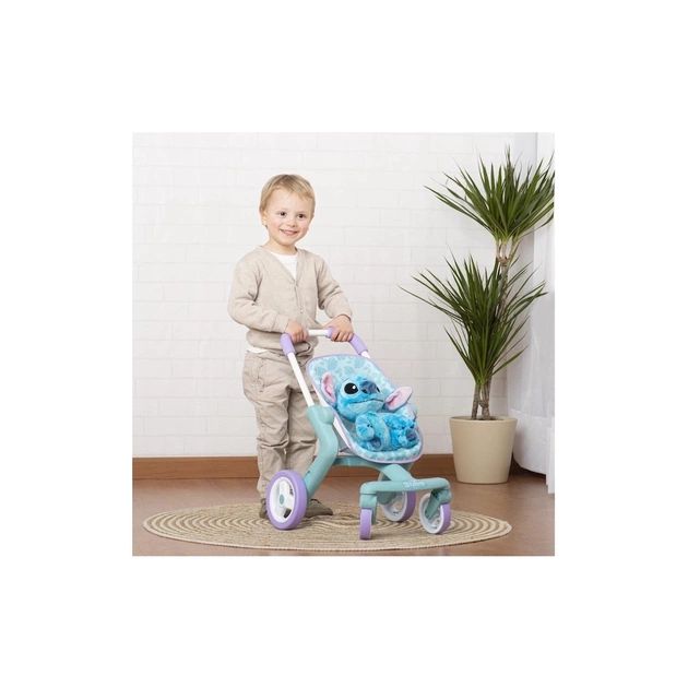 Коляска для ляльок Smoby Стіч. Прогулянка, з поворотними колесами та м'якою іграшкою (7600251225) - picture 3