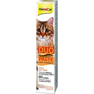 Паста для тварин GimCat DUO PASTE Anti-hairball malt with cheese мальт та сир 50 г (4002064427218) изображение 1